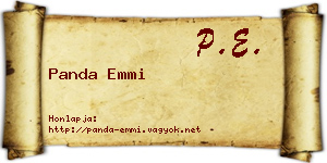 Panda Emmi névjegykártya